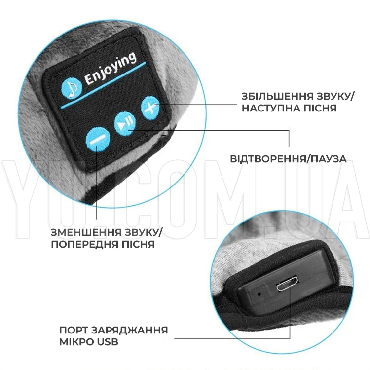 Маска для сну із навушниками Bluetooth MUSIC GOGGLES AND183 Маска для сну із навушниками Bluetooth MUSIC GOGGLES AND183